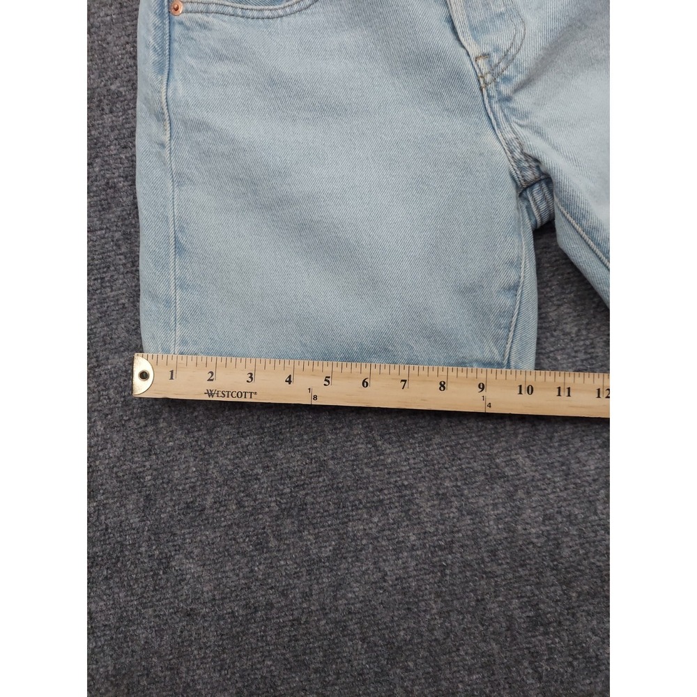 Levis 501 Denim Shorts Women 26 Blue Light Wash Button Fly Cotton 6" inseam Jean - Picture 7 of 12